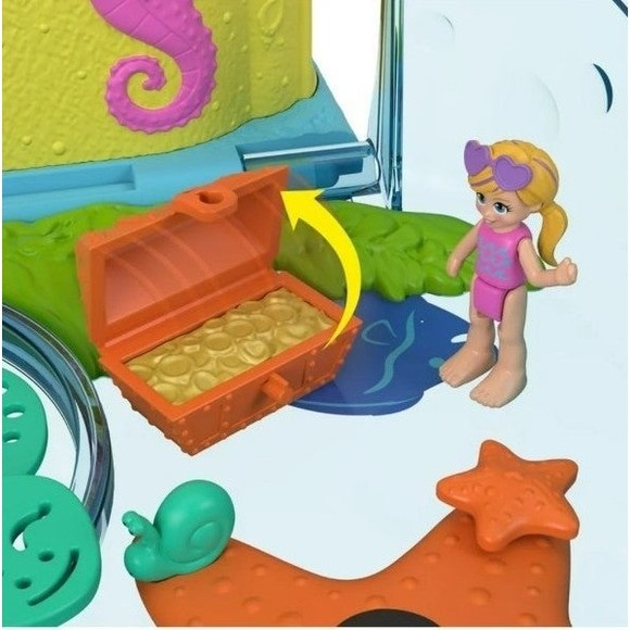 Polly Pocket Bubble Aquarium with 2 Bubble-Making Features! NIB - Picture 3 of 5